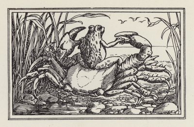Een ander boek met verzen voor kinderen: Krab en kikker (litho) door Francis Donkin Bedford