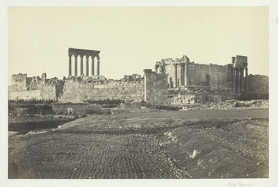 Baalbec, vanuit het Zuiden, 1857 door Francis Frith