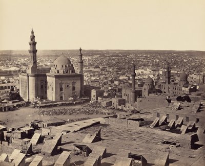 Caïro vanaf de Citadel. Eerste uitzicht door Francis Frith