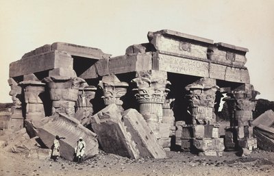 "Egypte en Palestina": ruïnes van de tempel van Sobek en Haroeri van Kom Ombo, Opper-Egypte door Francis Frith