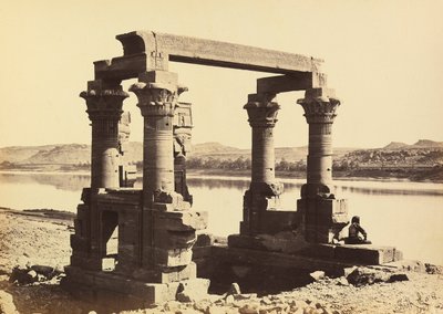 Egypte en Palestina: ruïnes van de tempel van Wady Kardassy, Nubië door Francis Frith
