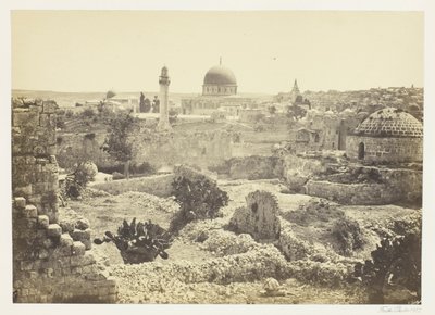 Jeruzalem vanaf de stadsmuur door Francis Frith
