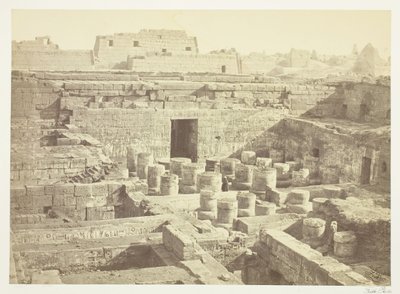 Nieuwe opgraving bij Medinet-Haboo, 1860, gedrukt 1862 door Francis Frith