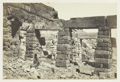 Portiek van de Tempel van Cerf Hossayn, Nubië door Francis Frith