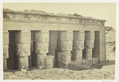 Portiek van de Tempel van Dendera door Francis Frith