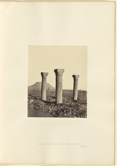 Ruïnes van een christelijke kerk, eiland Saye, Ethiopië door Francis Frith