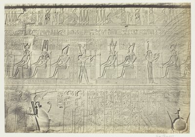 Sculpturen van de Buitenmuur, Dendera door Francis Frith