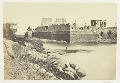 Zuidkant van het eiland Philæ door Francis Frith