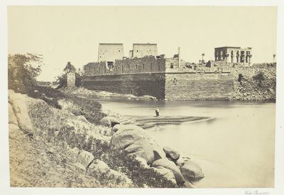 Zuidkant van het eiland Philae, 1857 door Francis Frith