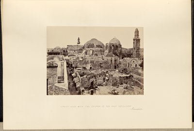 Straatbeeld met de Kerk van het Heilig Graf, Jeruzalem door Francis Frith