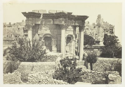 De Circulaire Tempel, Baalbek door Francis Frith