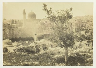 De moskee van Omar, Jeruzalem, 1857 door Francis Frith
