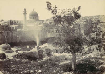 De Moskee van Omar, Jeruzalem, 1857 door Francis Frith