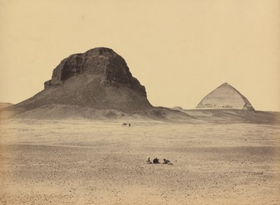De piramides van Dahshoor vanuit het oosten door Francis Frith