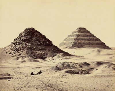 De piramides van Sakkarah. Vanuit het noordoosten door Francis Frith