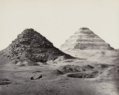 De piramiden van Saqqara vanuit het noordoosten door Francis Frith