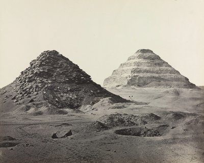 De Piramides van Saqqara, vanuit het Noordoosten, 1858 door Francis Frith