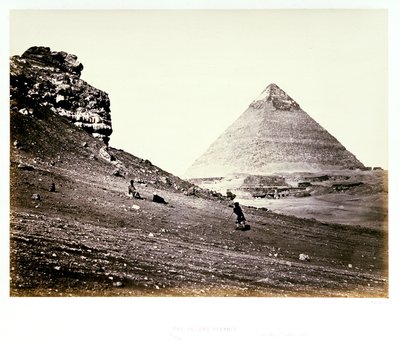 De tweede piramide, vanuit het zuidoosten door Francis Frith