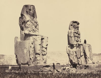 De Standbeelden van de Vlakte, Thebe door Francis Frith