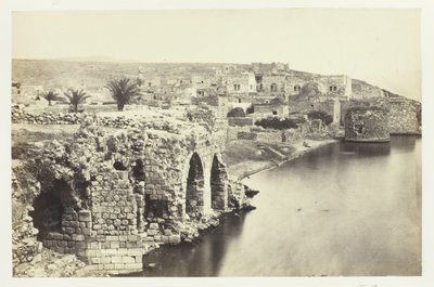 De Stad en het Meer van Tiberias, vanuit het Zuiden door Francis Frith