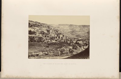 Het dorp Siloam en de vallei van Kidron. door Francis Frith