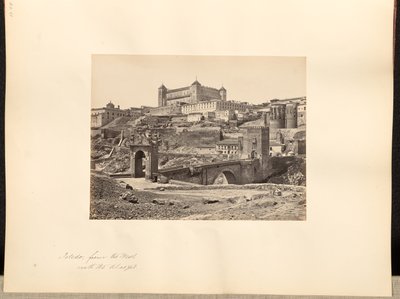 Toledo vanuit het westen, met het Alcazar door Francis Frith
