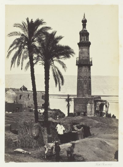 Uitzicht in Girgeh, Opper-Egypte door Francis Frith