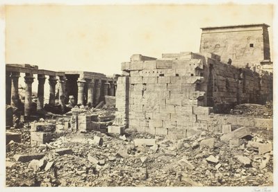 Uitzicht op het eiland Philae, 1857, gedrukt 1862 door Francis Frith