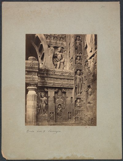 Ajinta Grot Nr. 19, 1850s-1870s door Francis Frith and Co.