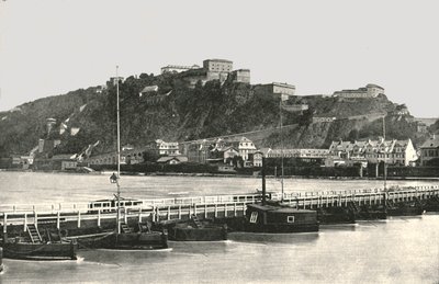 Het Fort van Ehrenbreitstein aan de Rijn, Duitsland, 1895 door Frith and Co