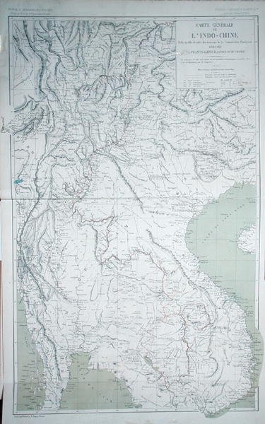 Kaart van Indochina uit 