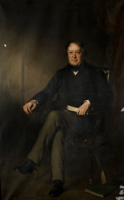 Rt. Hon. Edward Ellice MP, 1854-1855 door Francis Grant