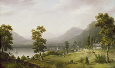 Carters Tavern aan het hoofd van Lake George, 1817-18 door Francis Guy