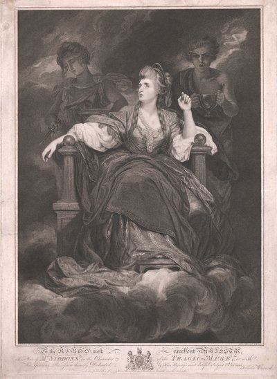 Mevrouw Siddons in de rol van de tragische muze door Francis Haward