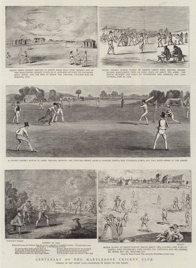 Eeuwfeest van de Marylebone Cricket Club door Francis Hayman