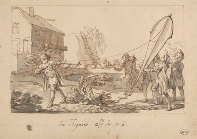 De vlieger oplaten door Francis Hayman