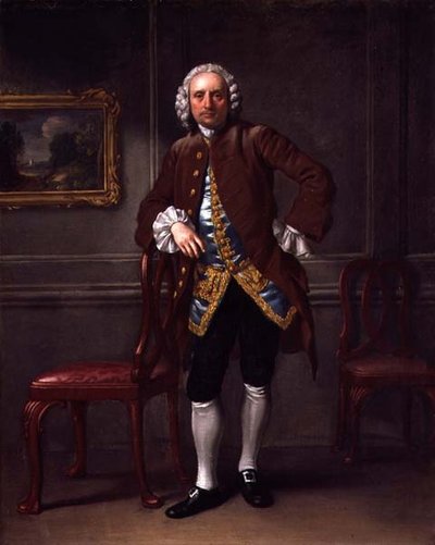 George Dance de Oudere (1695-1768) c.1750 door Francis Hayman