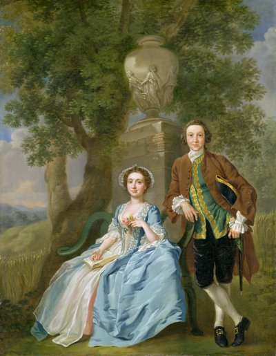 Portret van George en Margaret Rogers, c.1748-50 door Francis Hayman