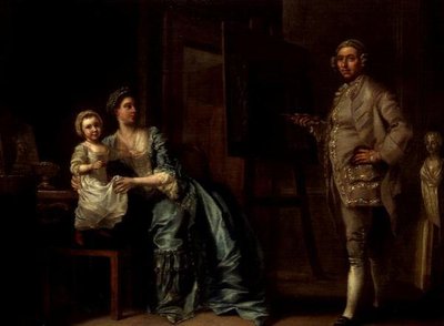 Portret van Joseph Wilton - Beeldhouwer (1722-1803) door Francis Hayman
