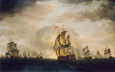 De maanlichtslag: de slag bij Kaap St. Vincent door Francis Holman