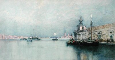 Maanopkomst aan het Canal Grande door Francis Hopkinson Smith