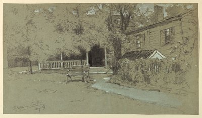 Het Oude Hopkinson Huis, Bordentown, NJ door Francis Hopkinson Smith
