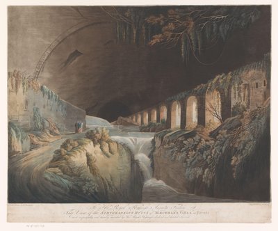Gezicht op de ruïnes van de Villa Maecenas te Tivoli door Francis Jukes