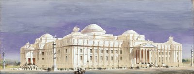 Ontwerp voor het Brooklyn Museum of Art, 1893 door Francis L.V. Hoppin