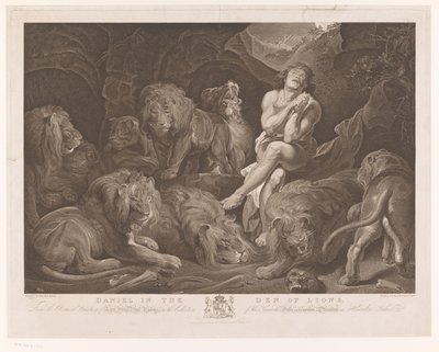 Daniël in de leeuwenkuil door Francis Lamb