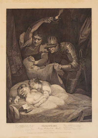 De moord op Edward V en zijn jongere broer, de Hertog van York. Uit William Shakespeares "Richard III", 4e akte, 3e scène door Francis Legat