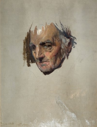 Hoofd van een oude man, 1871 door Francis Montague Holl