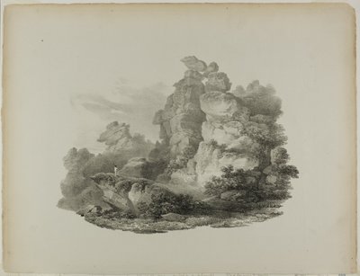 Brimham Rocks, nabij Pateley Bridge Yorkshire door Francis Nicholson