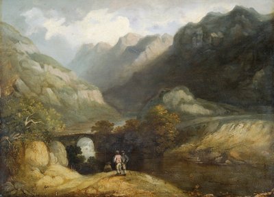Pont Aberglaslyn, 1770-1840 door Francis Nicholson