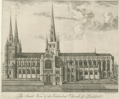 Kathedraal van Lichfield - Zuidaanzicht door Francis Perry